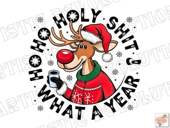 Adorable Holiday Cheer: The Funny Christmas Cute Reindeer Shirt Mug Design