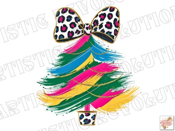 Coquette Christmas Tree PNG for Festive Sublimation Projects