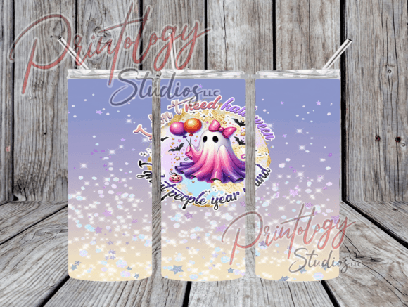 Ghostly Charm: The I Ghost People Year Round Tumbler Wrap