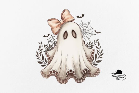 Halloween Lace Ghost Bow Floral Png: A Designer's Asset