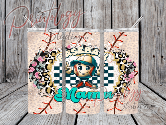 Leopard Baseball Mama 20oz Tumbler Wrap: Bold Style for Crafters & Sellers