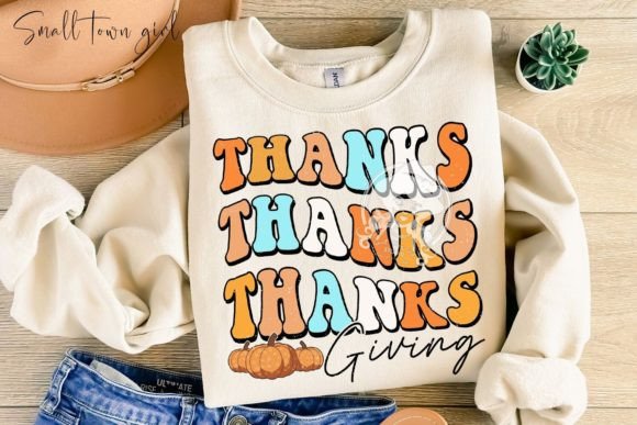 Retro Thanksgiving Fall Sublimation PNG for Autumn Projects