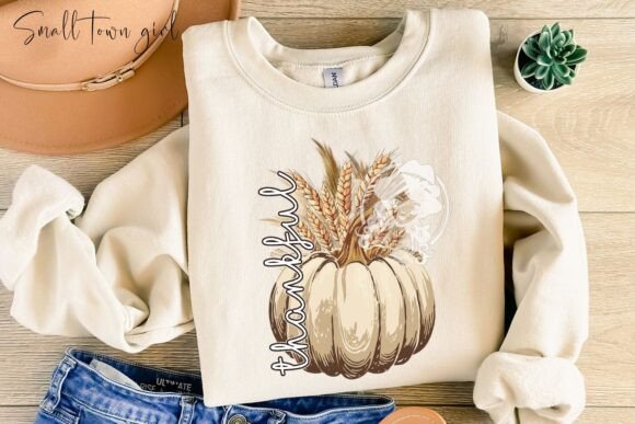 Thankful Pumpkin Sublimation PNG: Your Go-To Autumn Asset