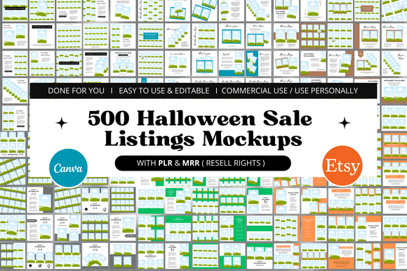 Transform Your Etsy Shop: 500 Halloween Sale Mockup Bundle