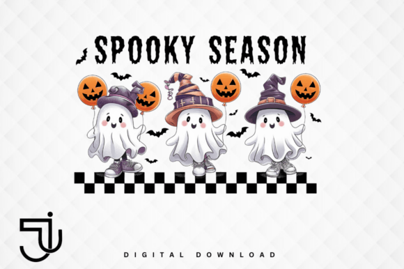 Unleash Halloween Charm with Spooky Season Ghost Pumpkin Halloween PN