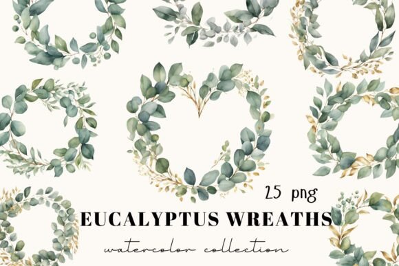 Watercolor Eucalyptus & Gold Wreaths: A Designer's Guide to Rustic Elegance